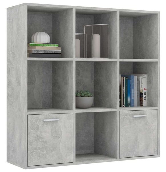 Modern Könyvespolc - Betonszürke - 98x30x98 cm