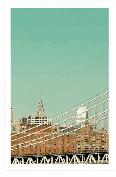 Poszter felhőkarcolók New Yorkban