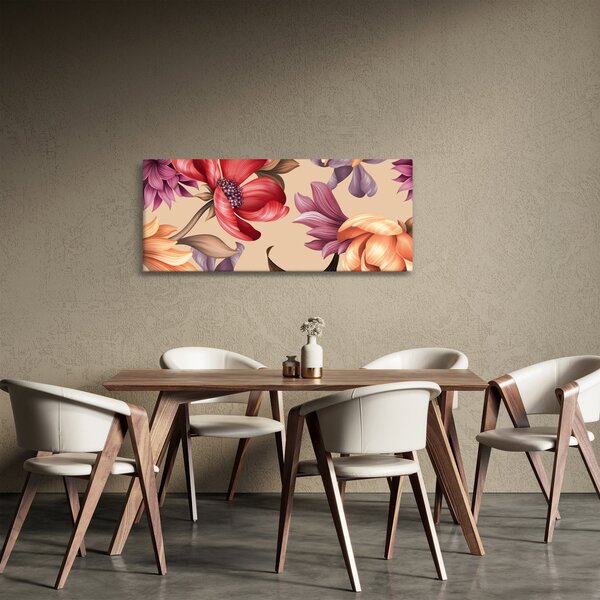 Kép - Vintage virágok (120x50 cm)