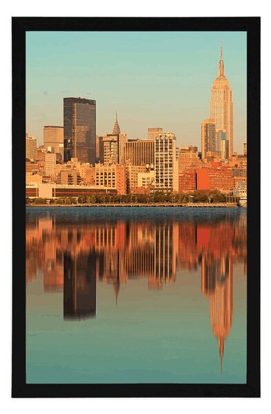 Poszter bájos New York tükröződik a vízben