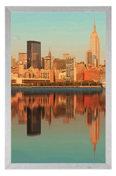 Poszter bájos New York tükröződik a vízben