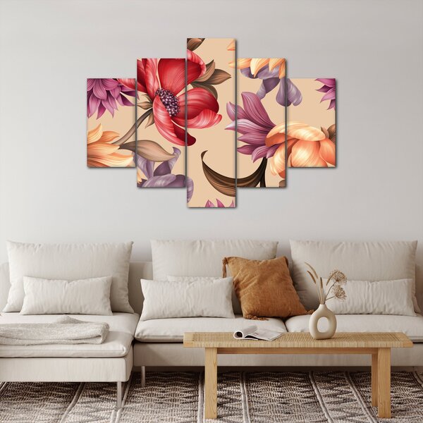 Kép - Vintage virágok (150x105 cm)