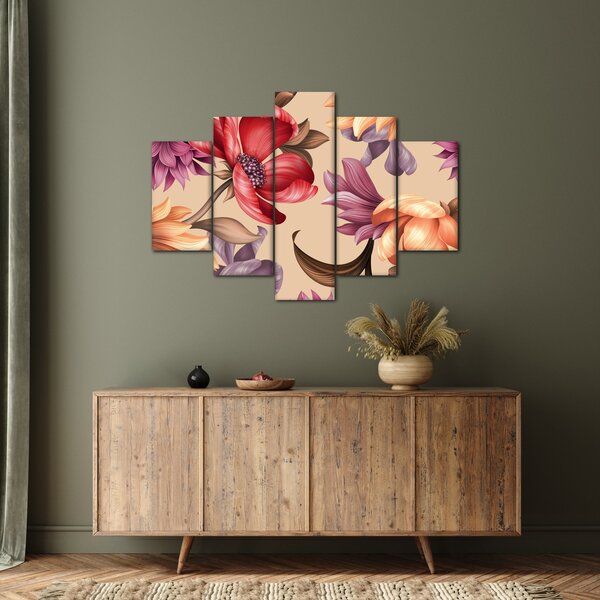 Kép - Vintage virágok (150x105 cm)