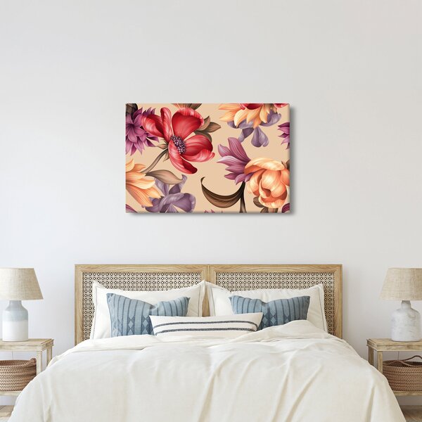 Kép - Vintage virágok (90x60 cm)