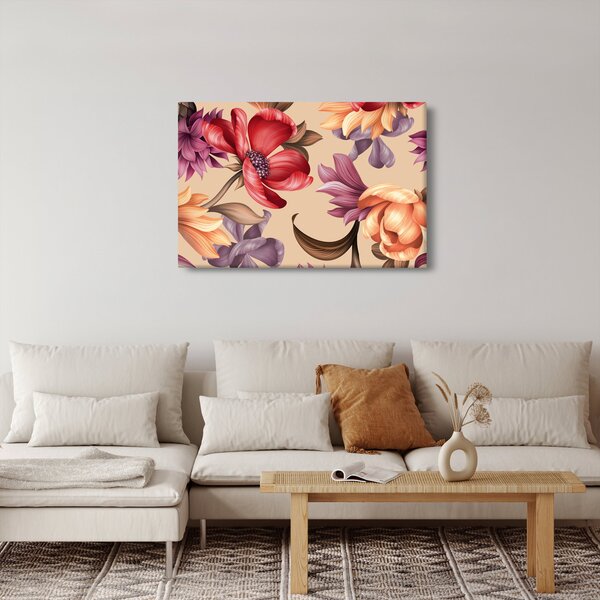 Kép - Vintage virágok (90x60 cm)