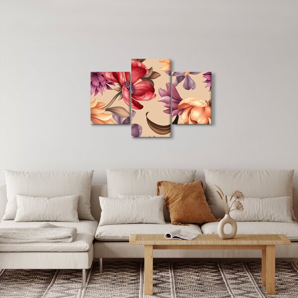 Kép - Vintage virágok (90x60 cm)