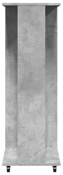 Betonszürke szerelt fa ruhásszekrény kerékkel 102 x 38 x 110 cm
