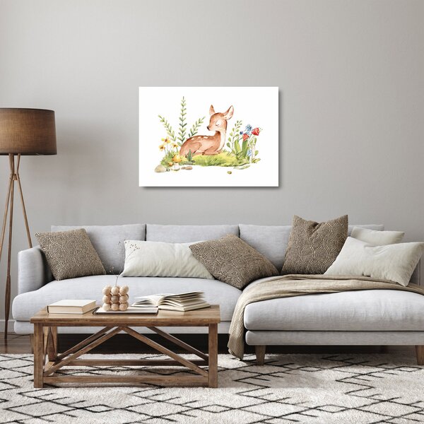 Üveg kép - Kis őzike (70x50 cm)