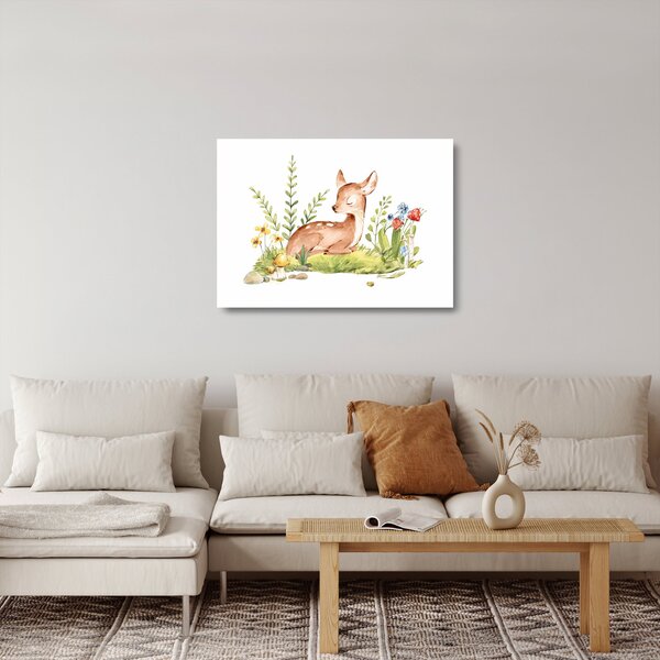Üveg kép - Kis őzike (70x50 cm)