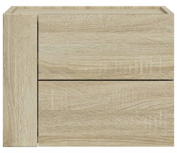 2 db sonoma tölgy színű fali éjjeliszekrény 45 x 30 x 35 cm