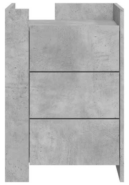 Betonszürke szerelt fa éjjeliszekrény 45 x 50 x 65 cm