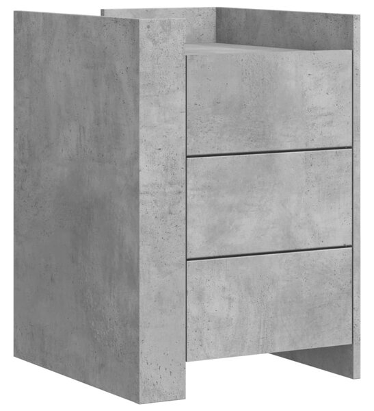 Betonszürke szerelt fa éjjeliszekrény 45 x 50 x 65 cm