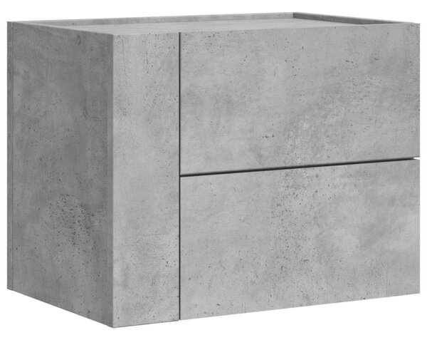 Betonszürke falra szerelhető éjjeliszekrény 45 x 30 x 35 cm