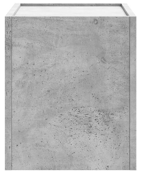 Betonszürke falra szerelhető éjjeliszekrény 45 x 30 x 35 cm