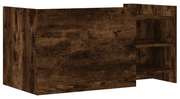 Füstös tölgy színű szerelt fa dohányzóasztal 100 x 50 x 50 cm