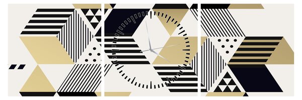 Kép - Geometriai formák N⁰1 (órával) (90x30 cm)
