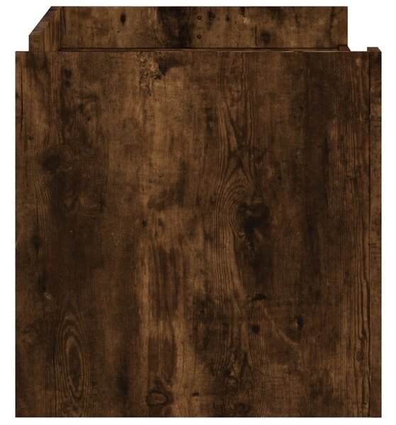 Füstös tölgy színű szerelt fa dohányzóasztal 100 x 50 x 50 cm