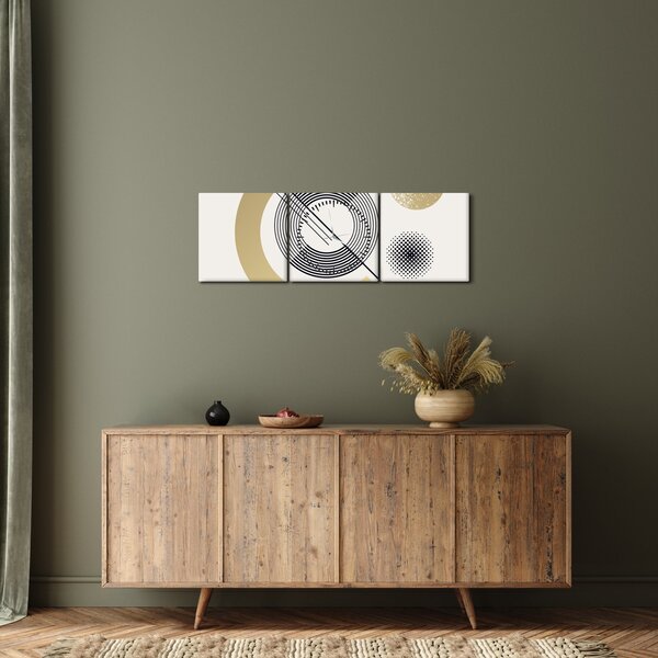 Kép - Geometriai formák N⁰2 (órával) (90x30 cm)