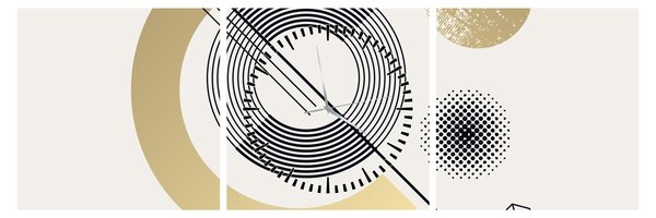 Kép - Geometriai formák N⁰2 (órával) (90x30 cm)