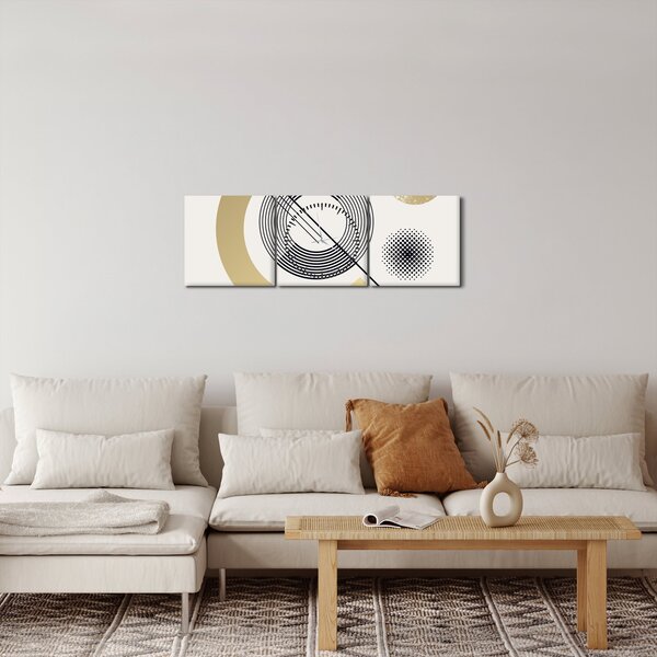 Kép - Geometriai formák N⁰2 (órával) (90x30 cm)