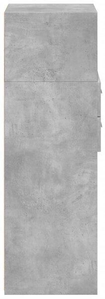 Betonszürke szerelt fa magasszekrény 45 x 42,5 x 124 cm