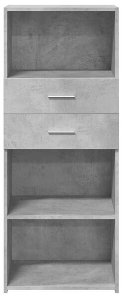 Betonszürke szerelt fa magasszekrény 50 x 42,5 x 124 cm
