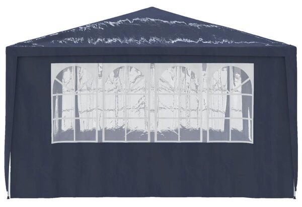 Kék rendezvénysátor oldalfalakkal 4 x 4 m 90 g/m²