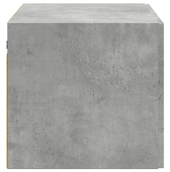Betonszürke szerelt fa faliszekrény 70 x 42,5 x 40 cm