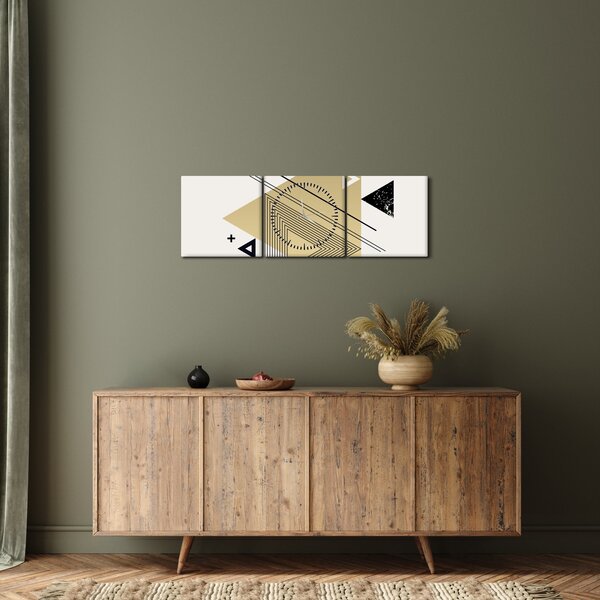 Kép - Geometriai formák N⁰4 (órával) (90x30 cm)