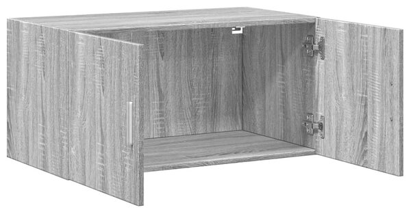 Szürke sonoma színű szerelt fa faliszekrény 80 x 42,5 x 40 cm