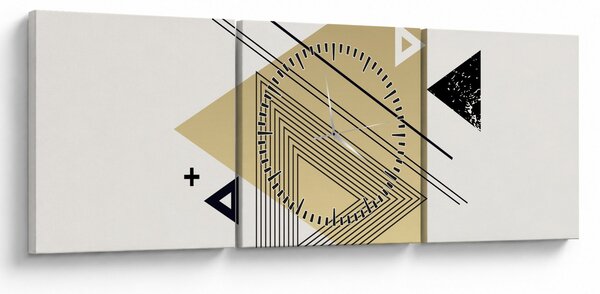 Kép - Geometriai formák N⁰4 (órával) (90x30 cm)