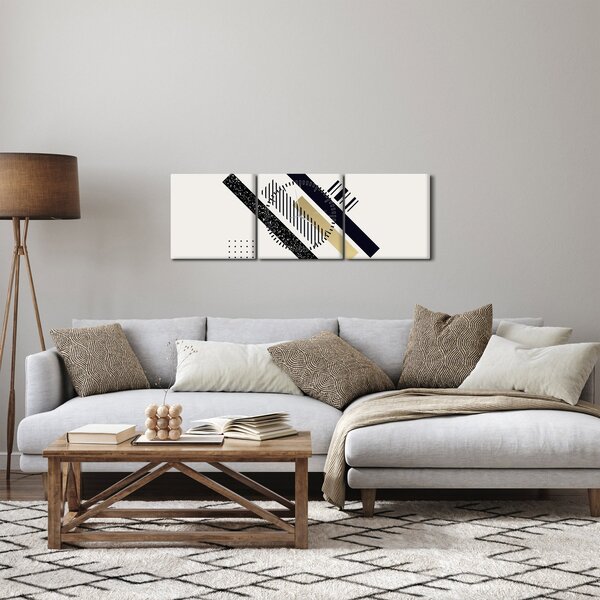 Kép - Geometriai formák N⁰5 (órával) (90x30 cm)