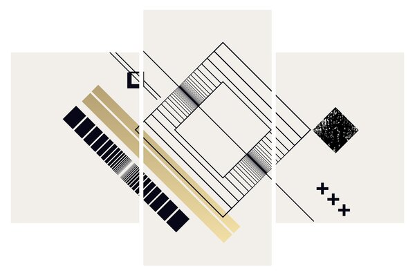 Kép - Geometriai formák N⁰6 (90x60 cm)