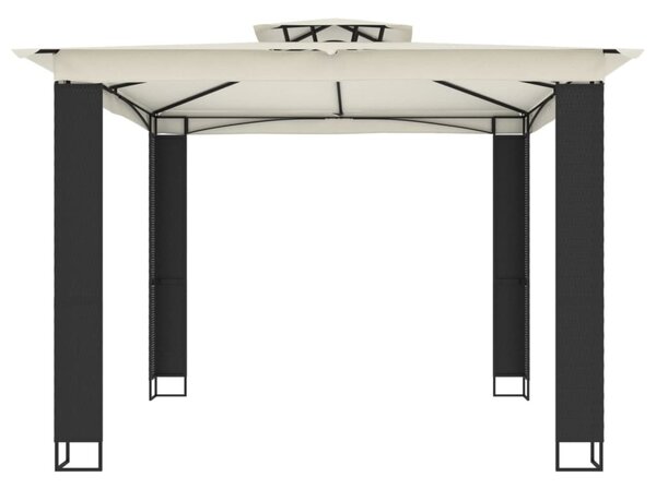 Krémszínű acél dupla tetős pavilon 2,94 x 2,94 m