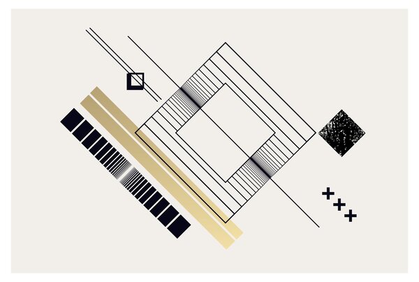 Kép - Geometriai formák N⁰6 (90x60 cm)