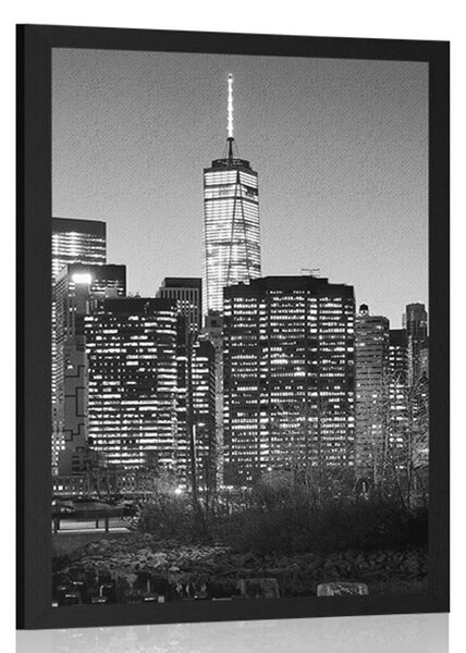 Poszter New York fekete-fehér változatban