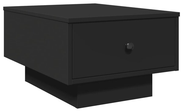 Fekete szerelt fa dohányzóasztal 60 x 45 x 31 cm