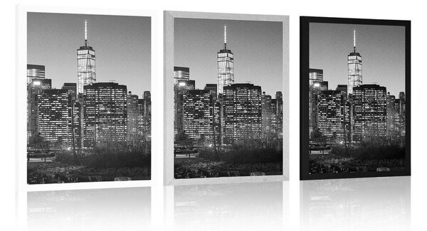 Poszter New York fekete-fehér változatban