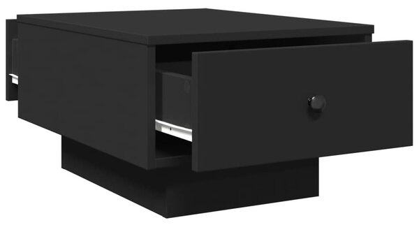 Fekete szerelt fa dohányzóasztal 60 x 45 x 31 cm