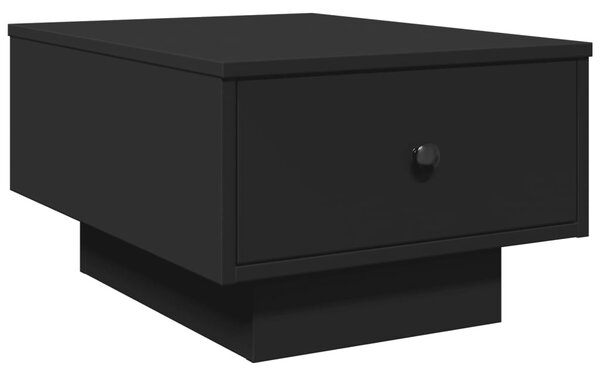 Fekete szerelt fa dohányzóasztal 60 x 45 x 31 cm