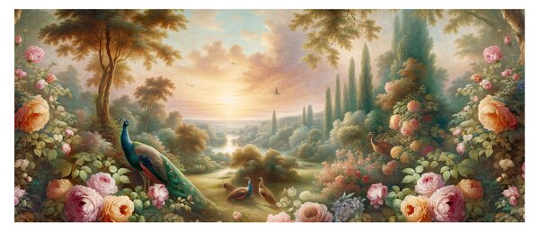 Kép - Pávák a kertben (120x50 cm)