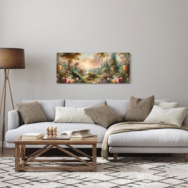 Kép - Pávák a kertben (120x50 cm)