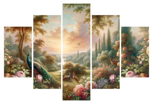 Kép - Pávák a kertben (150x105 cm)