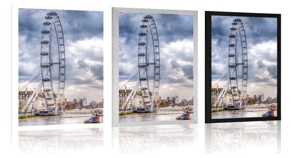 Poszter egyedülálló London és a Temze