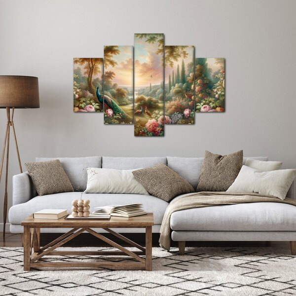 Kép - Pávák a kertben (150x105 cm)