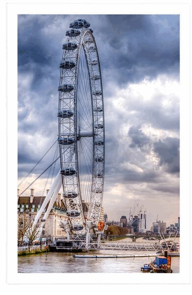 Poszter egyedülálló London és a Temze