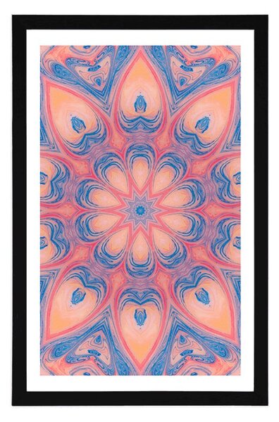 Poszter paszportuval hipnotikus Mandala