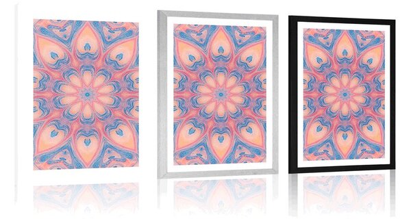 Poszter paszportuval hipnotikus Mandala