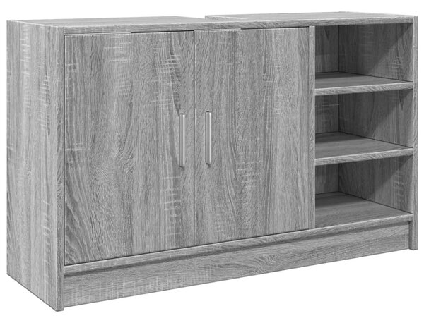 Szürke sonoma színű szerelt fa mosdószekrény 90 x 29 x 55 cm