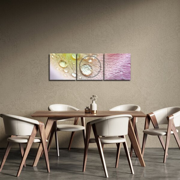 Kép - Harmatcseppek (órával) (90x30 cm)
